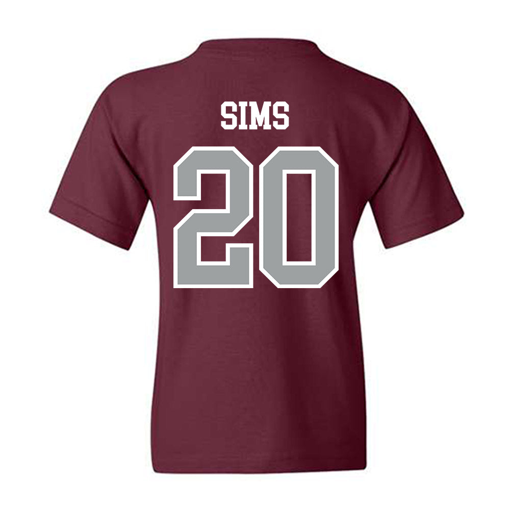 Texas A&M - NCAA Baseball : Aiden Sims - Sports Shersey Youth T-Shirt-1