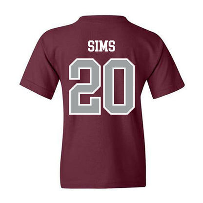 Texas A&M - NCAA Baseball : Aiden Sims - Sports Shersey Youth T-Shirt-1