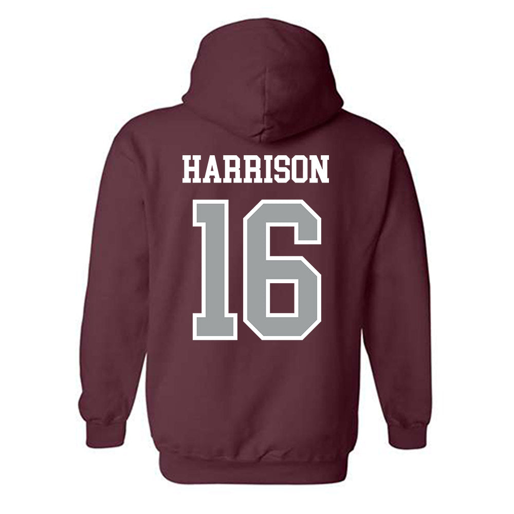 Texas A&M - NCAA Baseball : Connor Harrison - Sports Shersey Hooded Sweatshirt-1