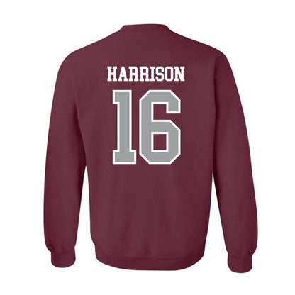 Texas A&M - NCAA Baseball : Connor Harrison - Sports Shersey Crewneck Sweatshirt-1