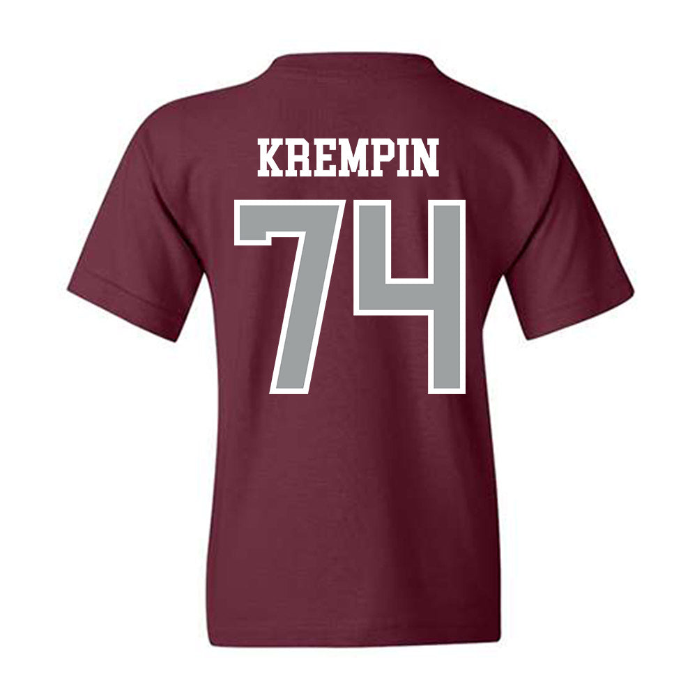 Texas A&M - NCAA Football : Zaden Krempin - Sports Shersey Youth T-Shirt-1