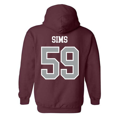 Texas A&M - NCAA Football : Chace Sims - Sports Shersey Hooded Sweatshirt-1