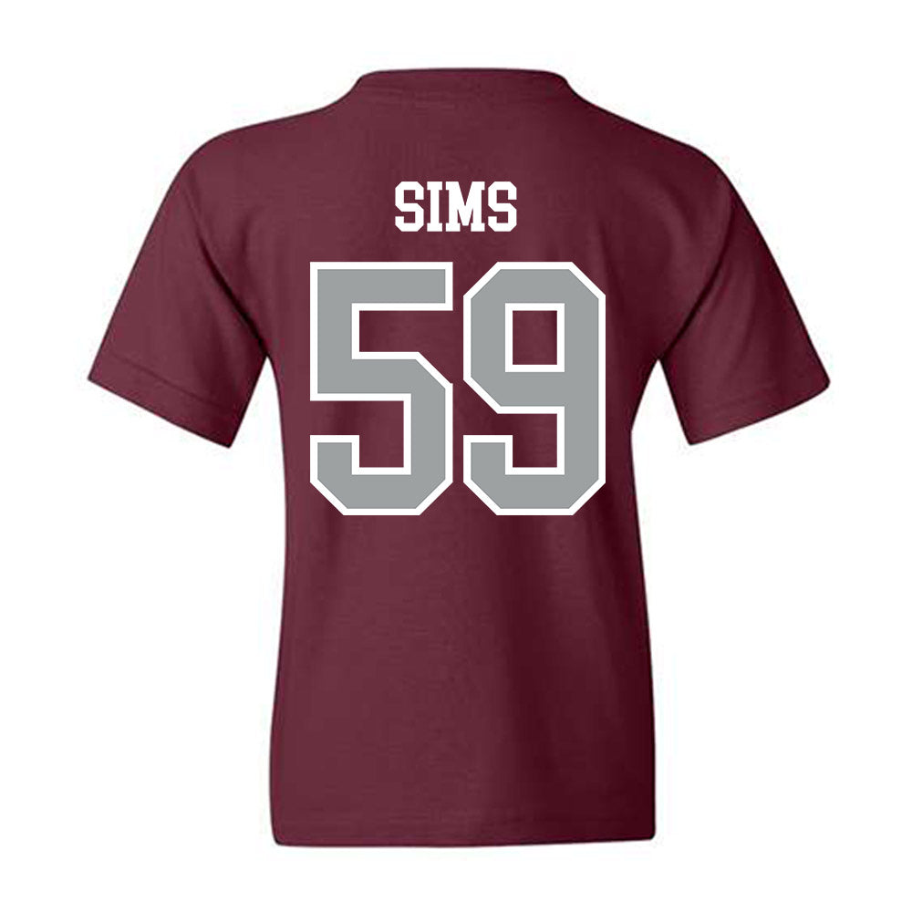 Texas A&M - NCAA Football : Chace Sims - Sports Shersey Youth T-Shirt-1
