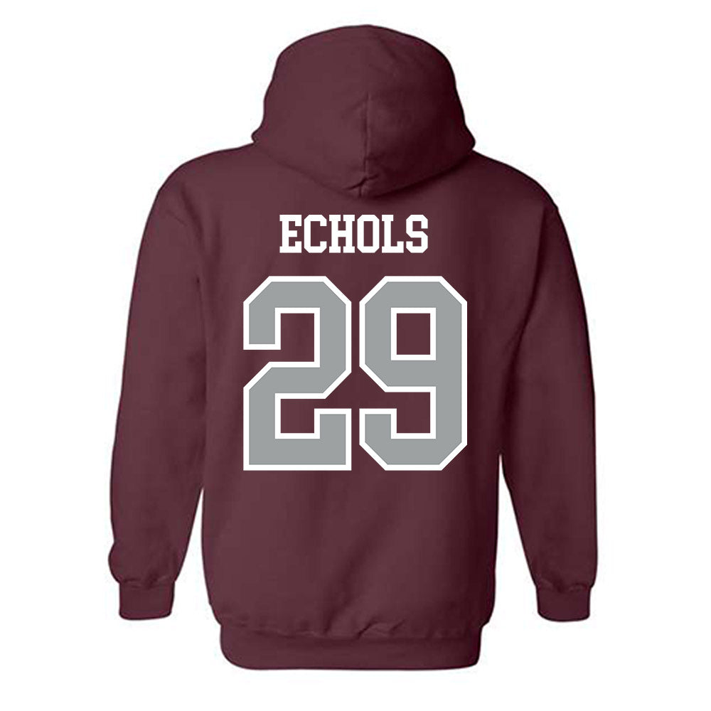 Texas A&M - NCAA Football : Justin Echols - Sports Shersey Hooded Sweatshirt-1