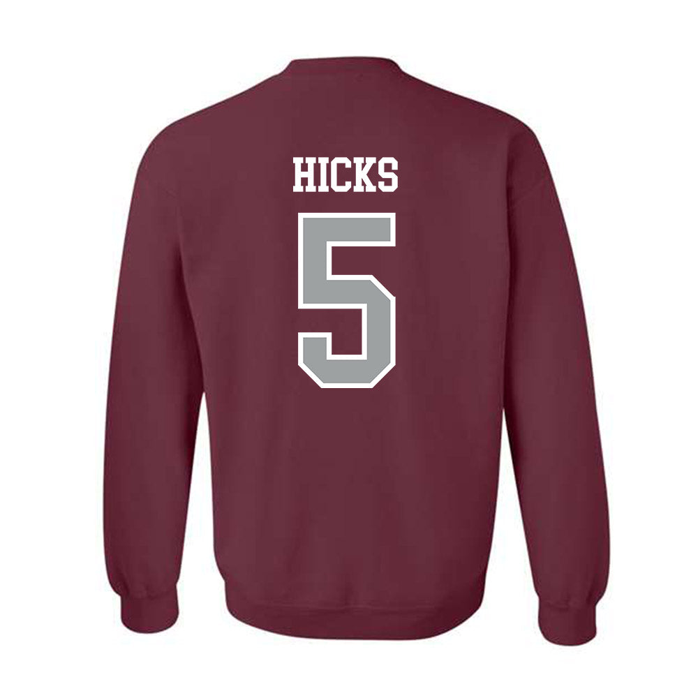 Texas A&M - NCAA Football : DJ Hicks - Sports Shersey Crewneck Sweatshirt-1
