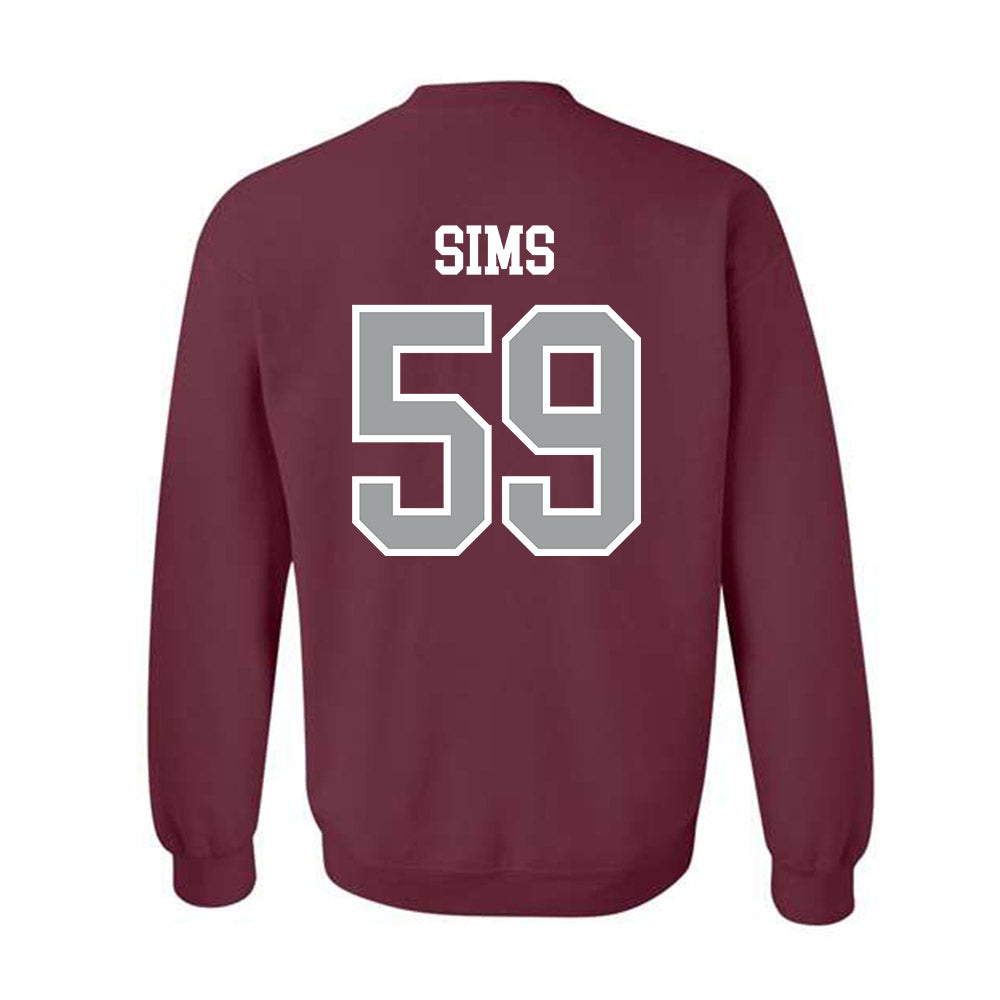 Texas A&M - NCAA Football : Chace Sims - Sports Shersey Crewneck Sweatshirt-1