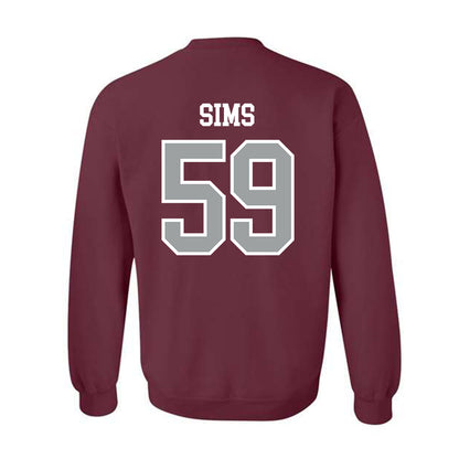 Texas A&M - NCAA Football : Chace Sims - Sports Shersey Crewneck Sweatshirt-1