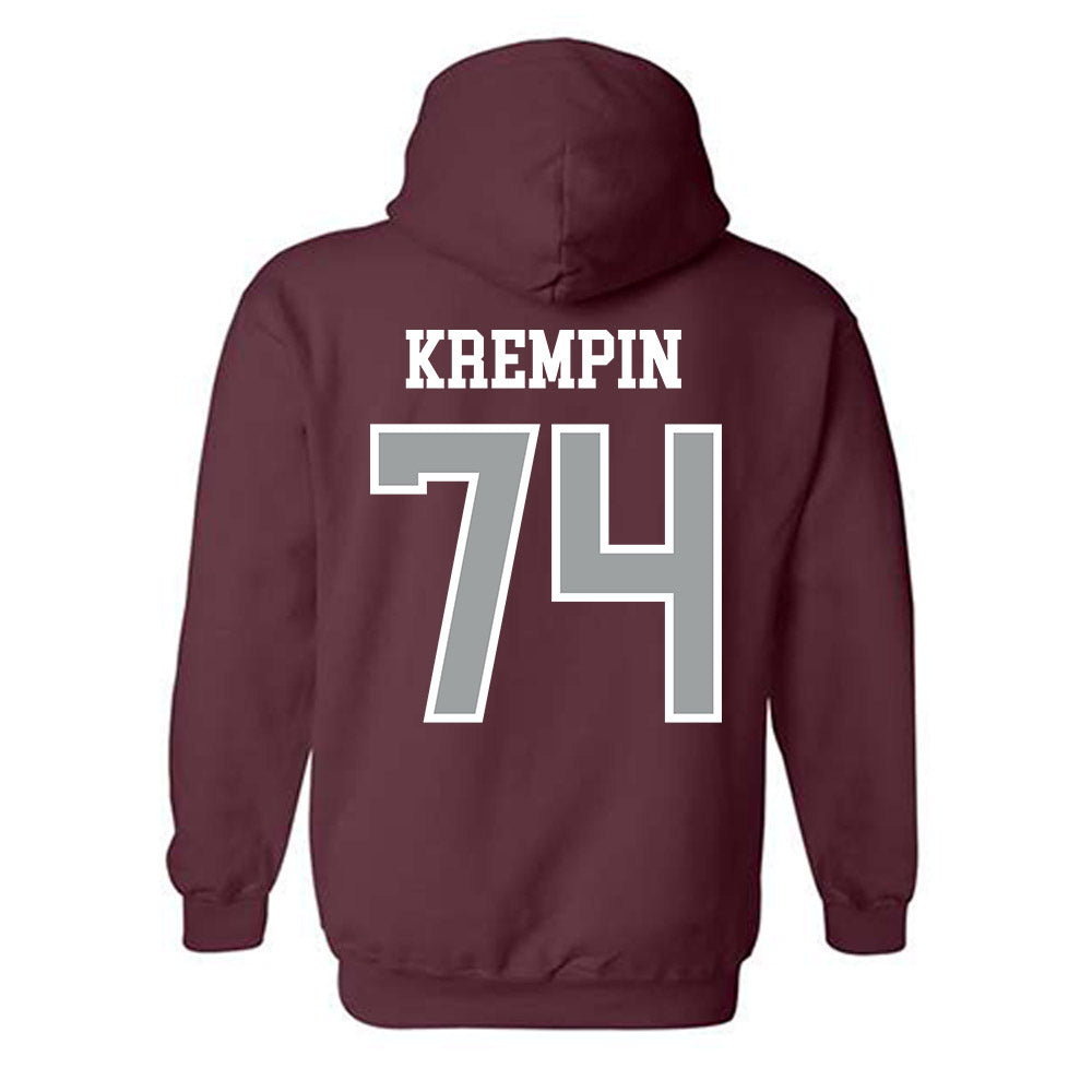 Texas A&M - NCAA Football : Zaden Krempin - Sports Shersey Hooded Sweatshirt-1