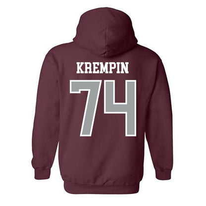 Texas A&M - NCAA Football : Zaden Krempin - Sports Shersey Hooded Sweatshirt-1
