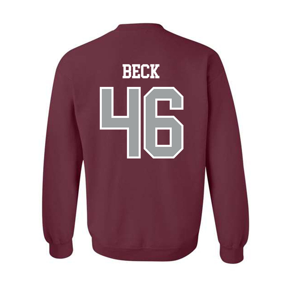 Texas A&M - NCAA Football : Qui Beck - Sports Shersey Crewneck Sweatshirt-1