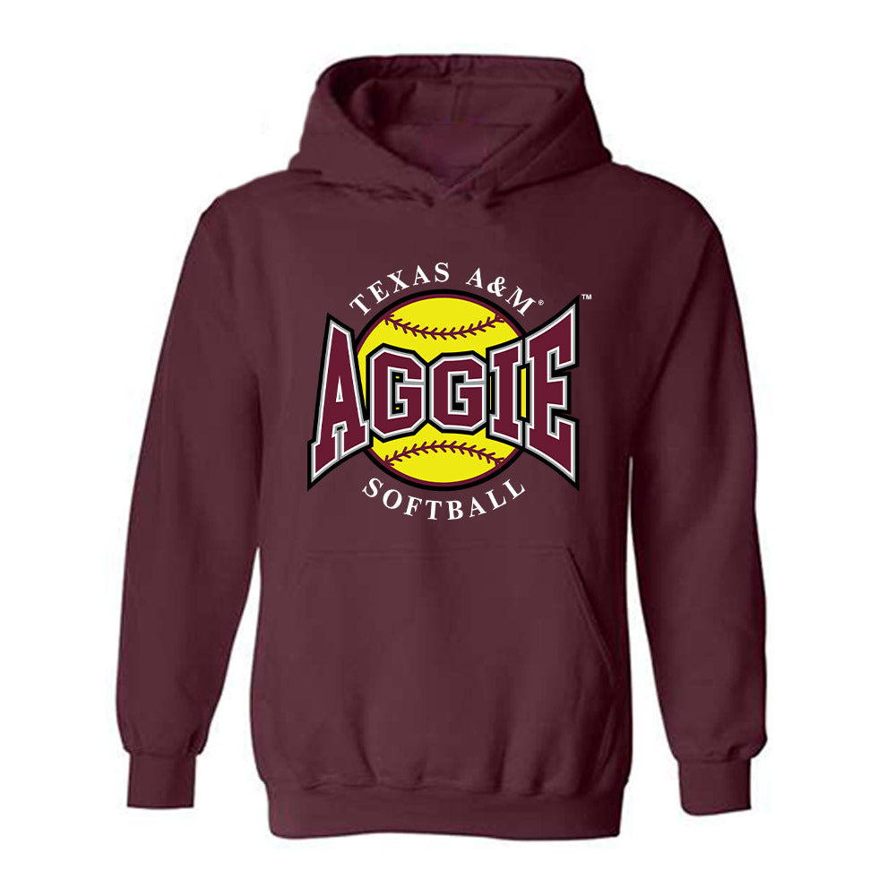 Texas A&M - NCAA Softball : Madison Azua - Sports Shersey Hooded Sweatshirt-0