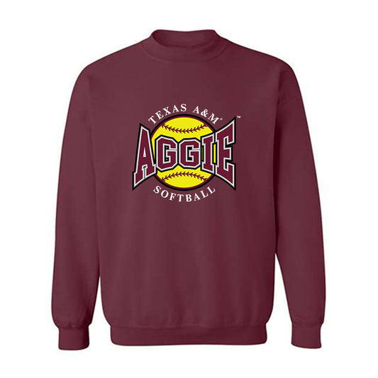 Texas A&M - NCAA Softball : Aubrey Moore - Sports Shersey Crewneck Sweatshirt-0