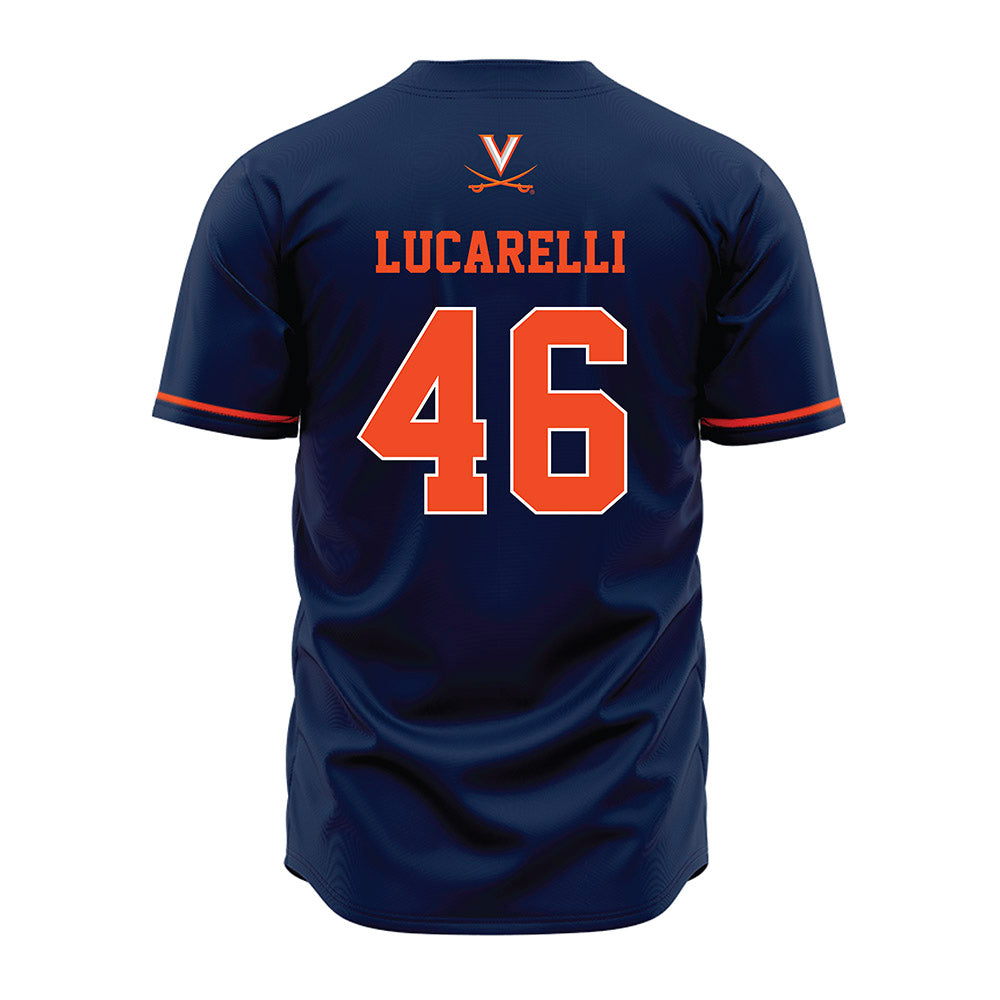Virginia - NCAA Baseball : Christian Lucarelli - Navy Jersey-1