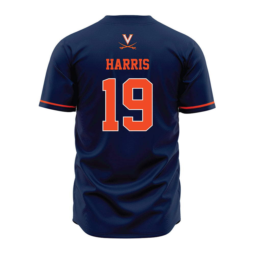 Virginia - NCAA Baseball : Aiden Harris - Navy Jersey-1