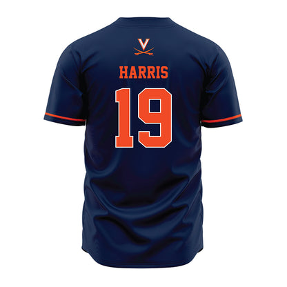 Virginia - NCAA Baseball : Aiden Harris - Navy Jersey-1
