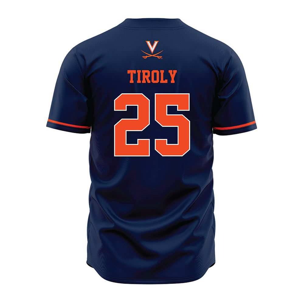 Virginia - NCAA Baseball : Joe Tiroly - Navy Jersey-1