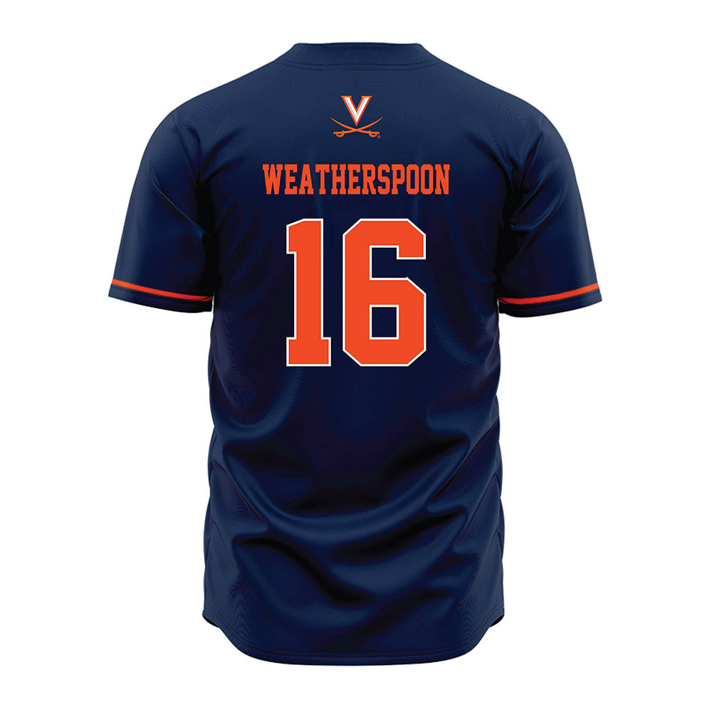 Virginia - NCAA Baseball : Jake Weatherspoon - Navy Jersey-1