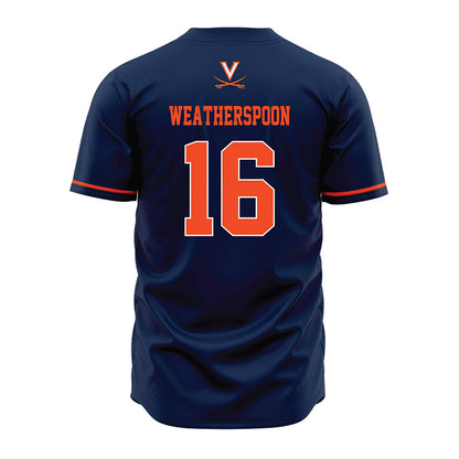 Virginia - NCAA Baseball : Jake Weatherspoon - Navy Jersey-1