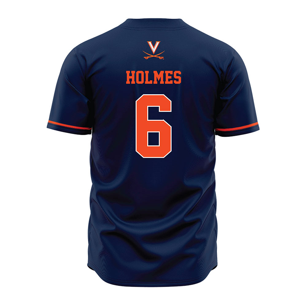 Virginia - NCAA Baseball : RJ Holmes - Navy Jersey-1