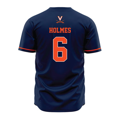 Virginia - NCAA Baseball : RJ Holmes - Navy Jersey-1