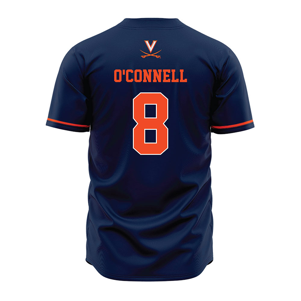 Virginia - NCAA Baseball : Thomas O'Connell - Navy Jersey-1