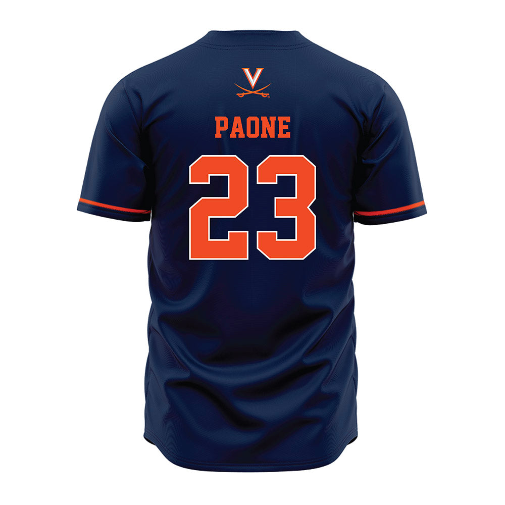 Virginia - NCAA Baseball : John Paone - Navy Jersey-1