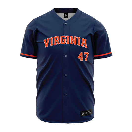 Virginia - NCAA Baseball : Nate Bassett - Navy Jersey-0