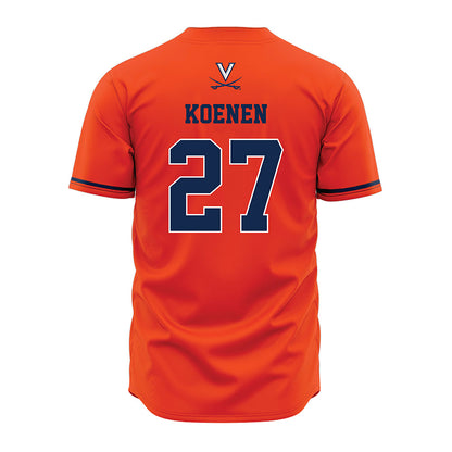 Virginia - NCAA Baseball : Drew Koenen - Orange Jersey-1