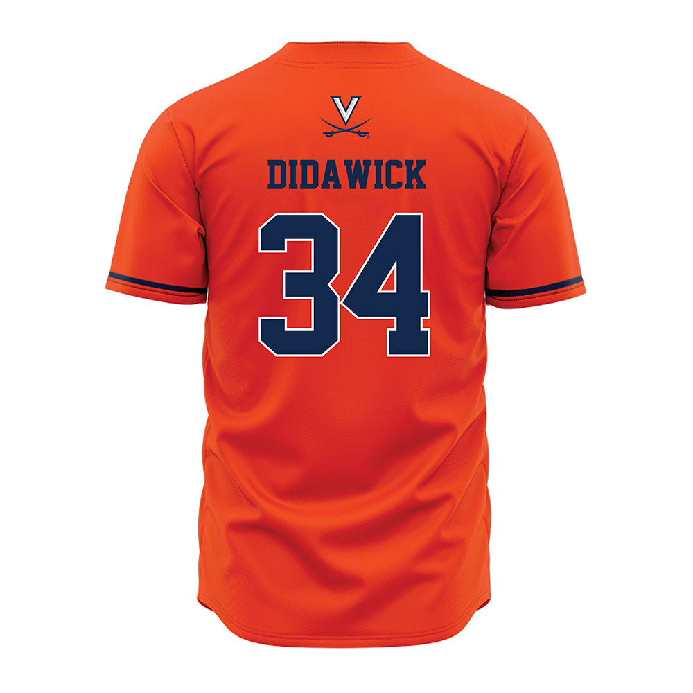 Virginia - NCAA Baseball : Harrison Didawick - Orange Jersey-1