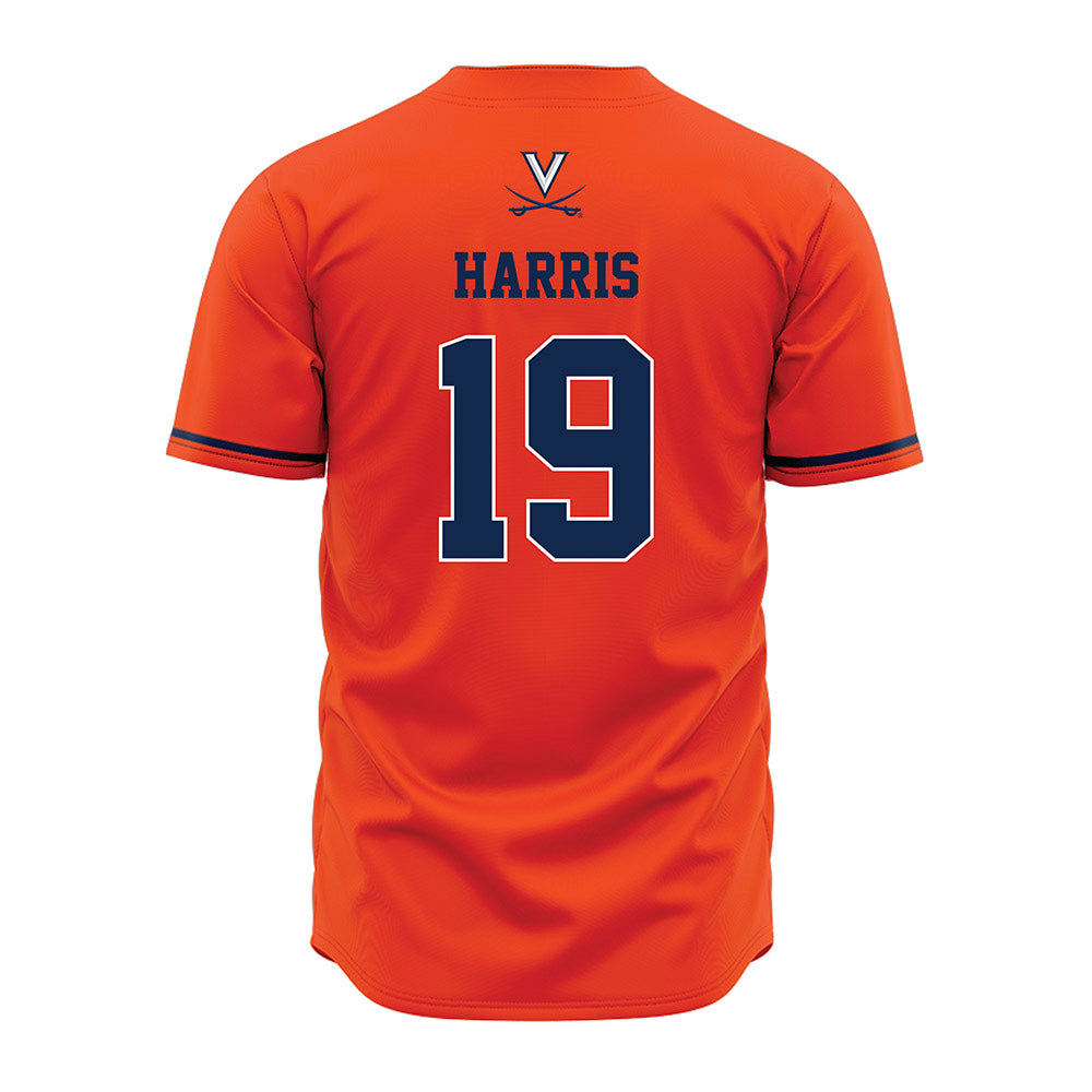 Virginia - NCAA Baseball : Aiden Harris - Orange Jersey-1