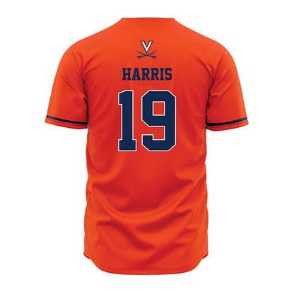 Virginia - NCAA Baseball : Aiden Harris - Orange Jersey-1