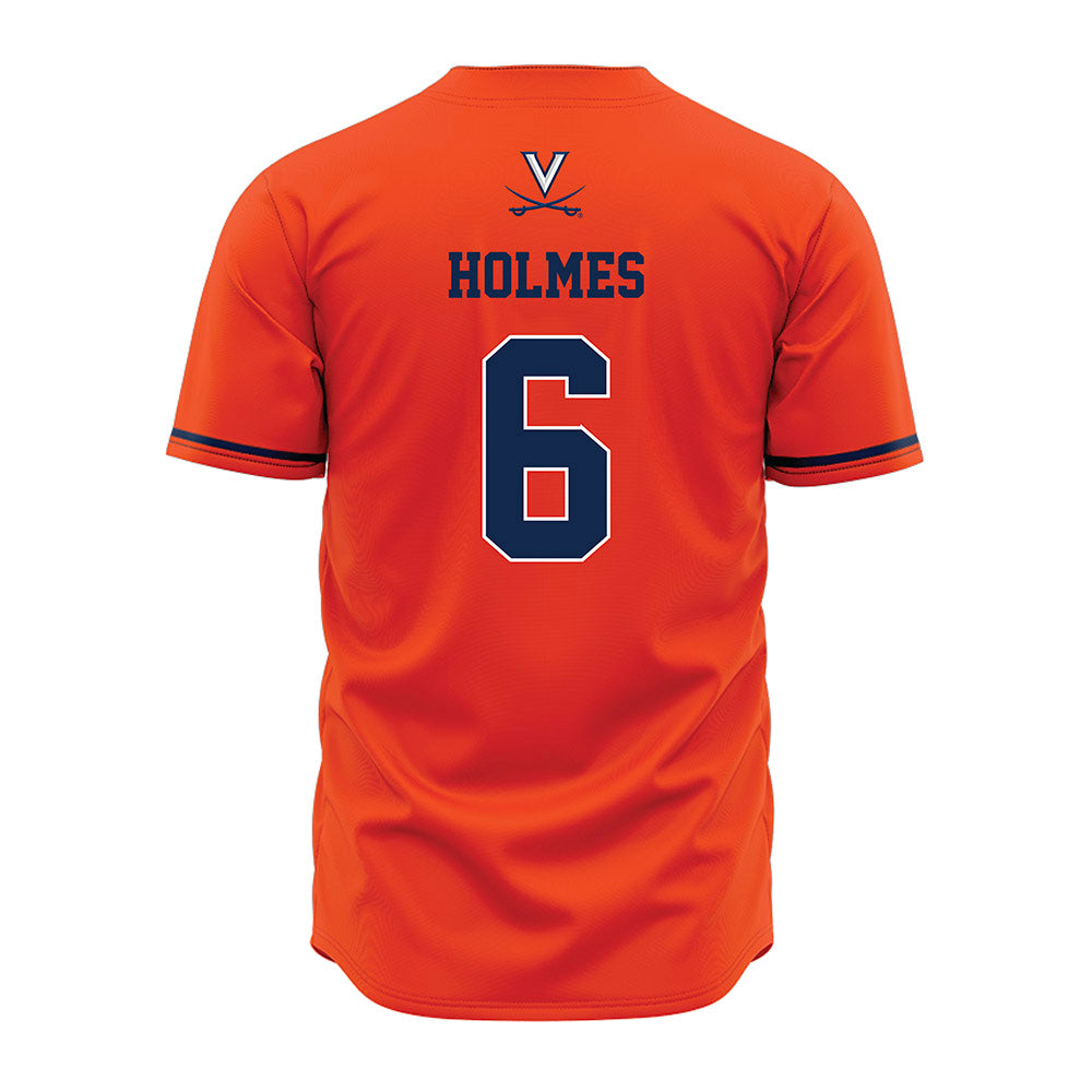 Virginia - NCAA Baseball : RJ Holmes - Orange Jersey-1