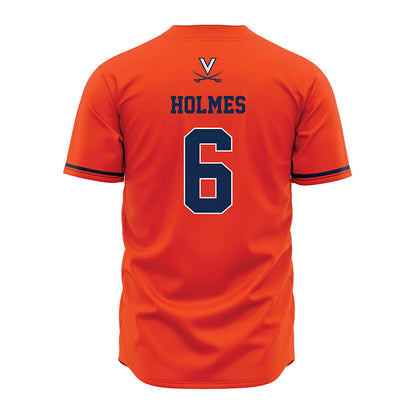Virginia - NCAA Baseball : RJ Holmes - Orange Jersey-1