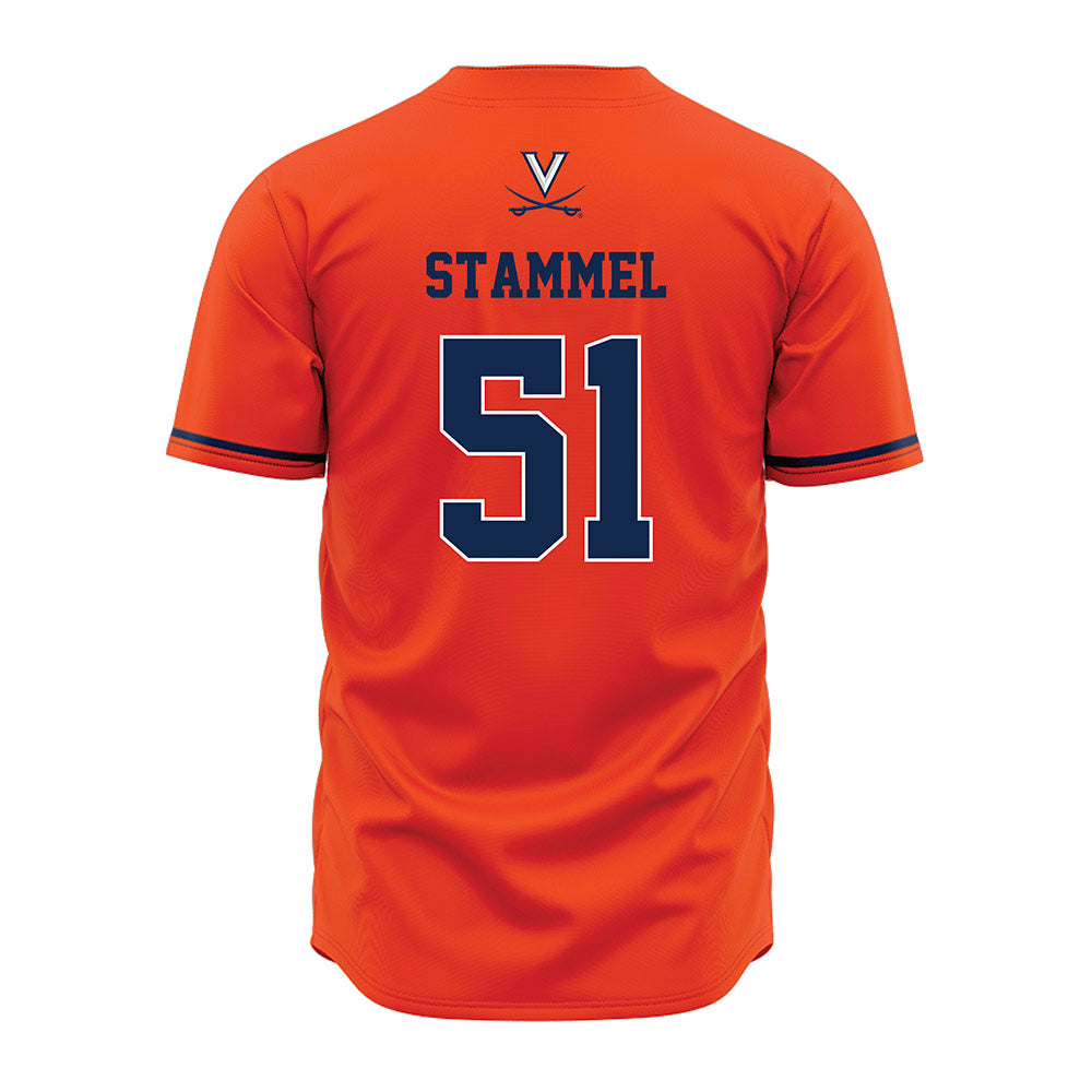 Virginia - NCAA Baseball : Max Stammel - Orange Jersey-1