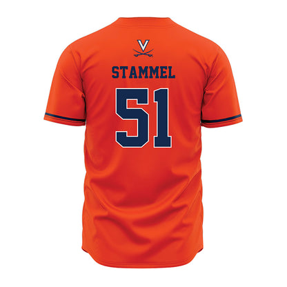 Virginia - NCAA Baseball : Max Stammel - Orange Jersey-1
