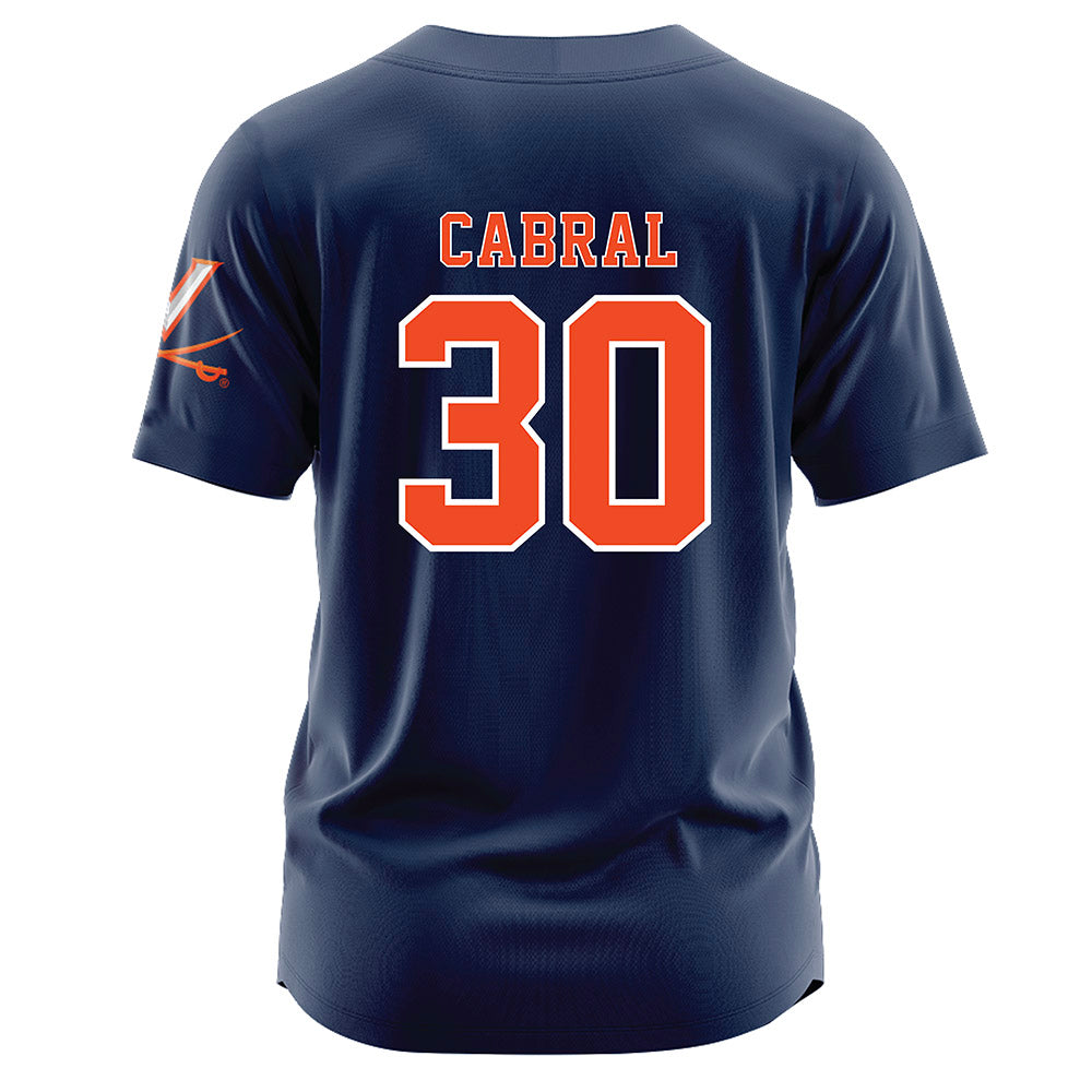 Virginia - NCAA Softball : Bella Cabral - Softball Jersey-1