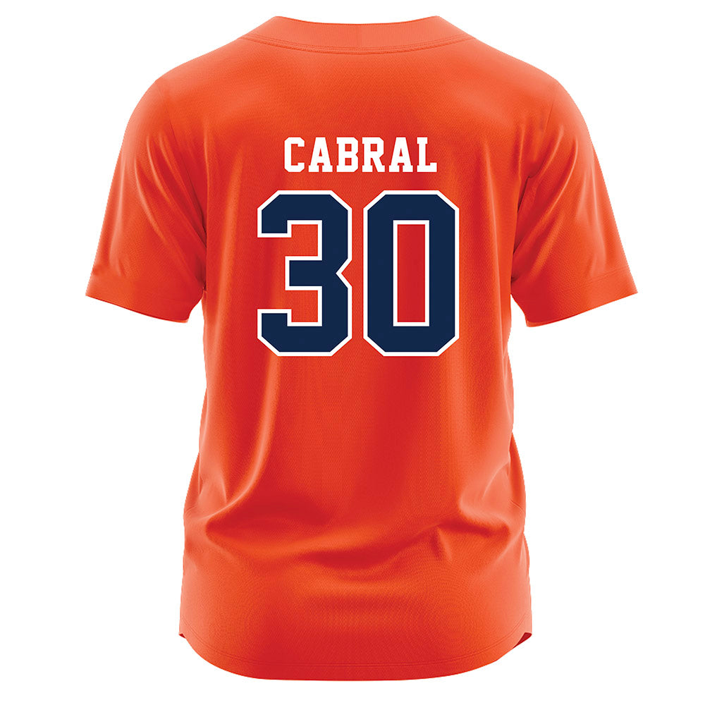Virginia - NCAA Softball : Bella Cabral - Orange Jersey-1