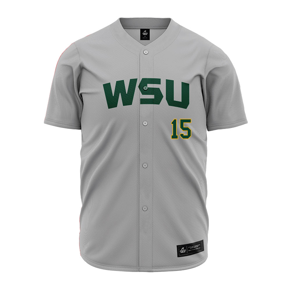 Wayne State - NCAA Baseball : Ethan Getting - Grey Jersey-0