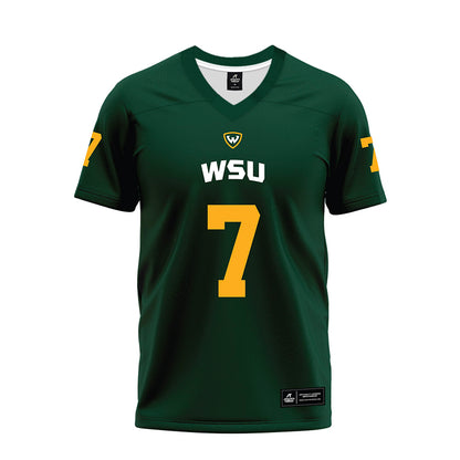 Wayne State - NCAA Football : Justyz Tuggle - Green Premium Football Jersey-0