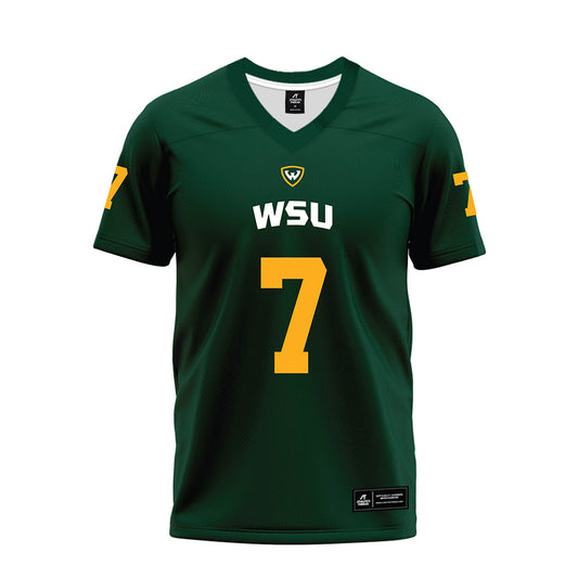 Wayne State - NCAA Football : Justyz Tuggle - Green Premium Football Jersey-0