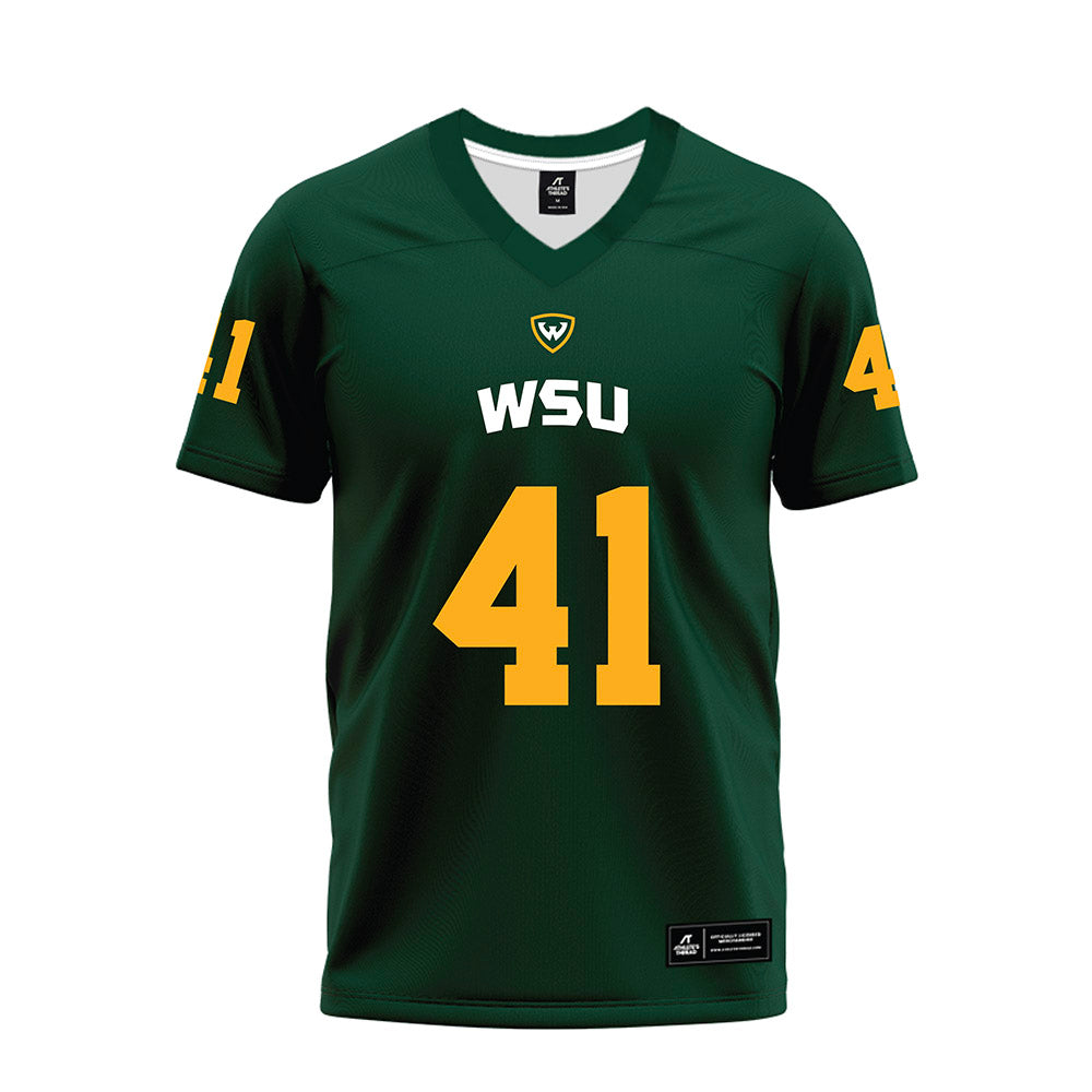 Wayne State - NCAA Football : Zaiden Hall - Green Premium Football Jersey-0