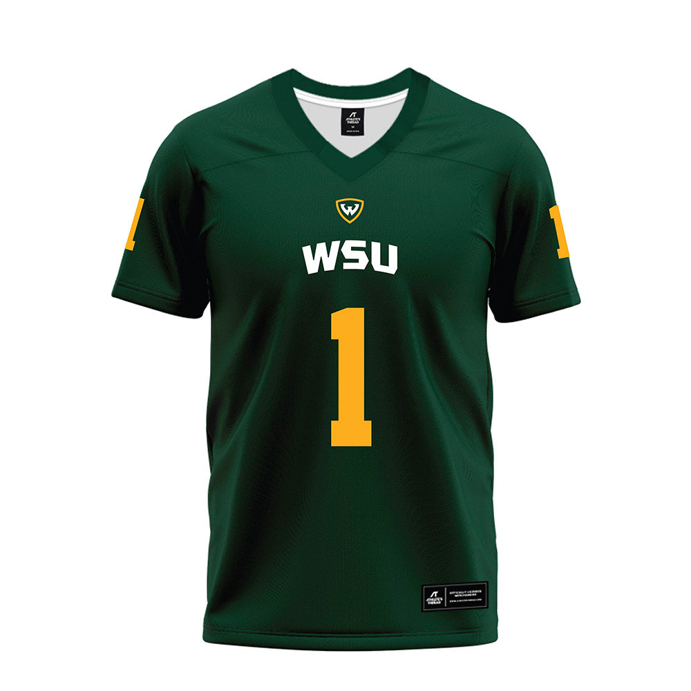 Wayne State - NCAA Football : Will Fennema - Green Premium Football Jersey-0