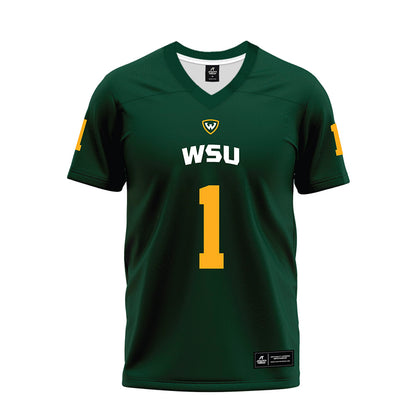 Wayne State - NCAA Football : Will Fennema - Green Premium Football Jersey-0