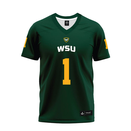 Wayne State - NCAA Football : Will Fennema - Green Premium Football Jersey-0