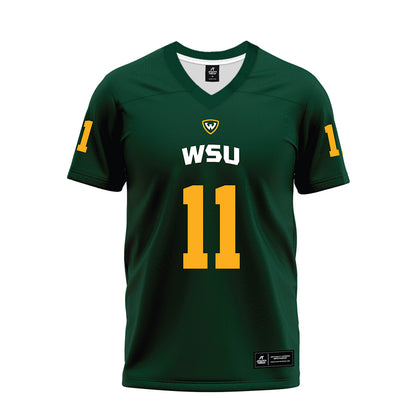 Wayne State - NCAA Football : cecil xavier Smith - Green Premium Football Jersey-0