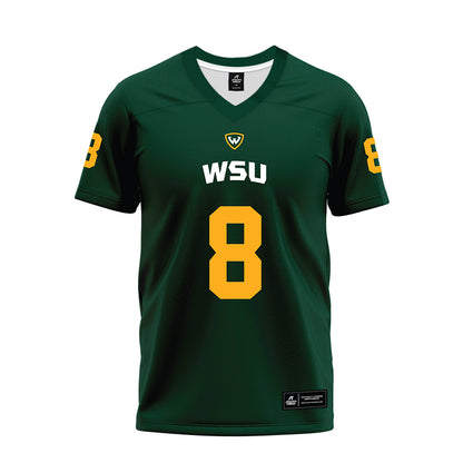 Wayne State - NCAA Football : Clifton Buchanan - Green Premium Football Jersey-0