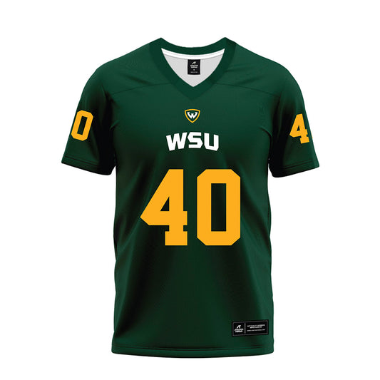 Wayne State - NCAA Football : Johnny Nelson - Green Premium Football Jersey-0