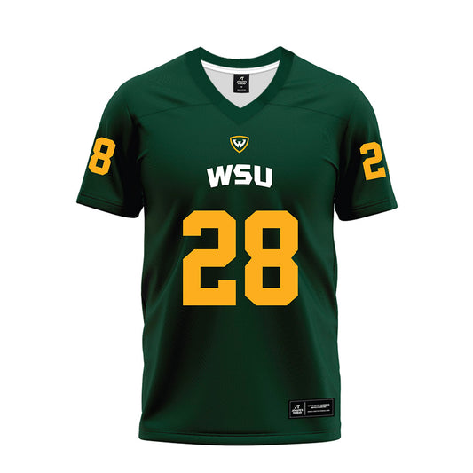 Wayne State - NCAA Football : Avery Burch - Green Premium Football Jersey-0