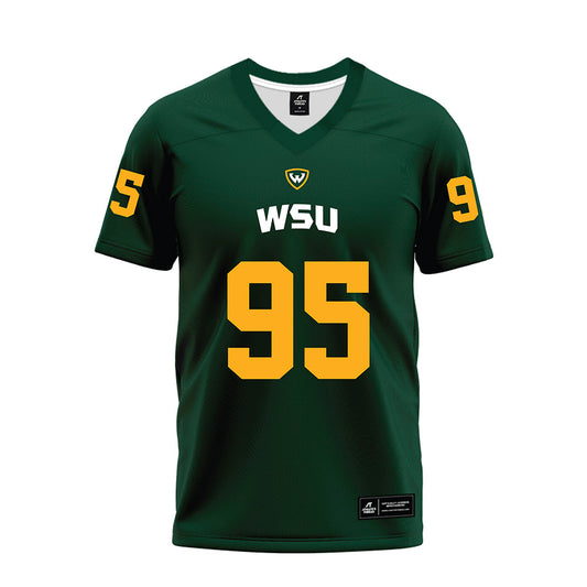 Wayne State - NCAA Football : Tanielu Ah-Loe - Green Premium Football Jersey-0