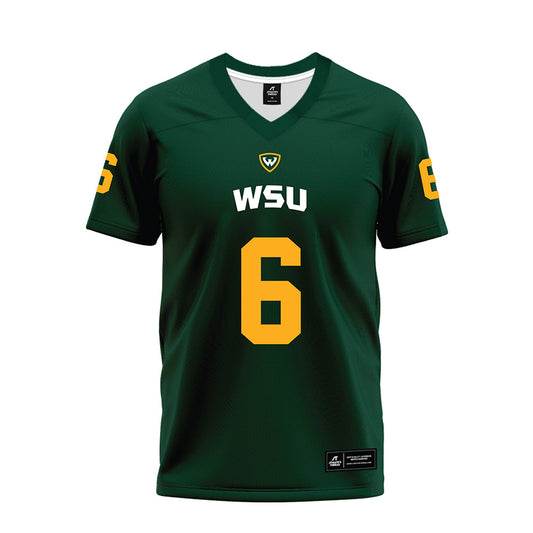 Wayne State - NCAA Football : Wendell Smith - Green Premium Football Jersey-0